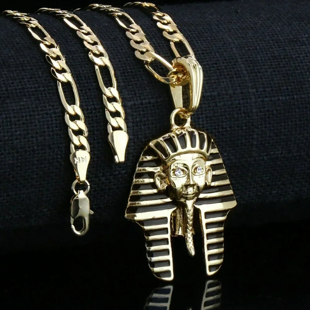 14k King Figaro Pendant Pharaoh Necklace Pendant